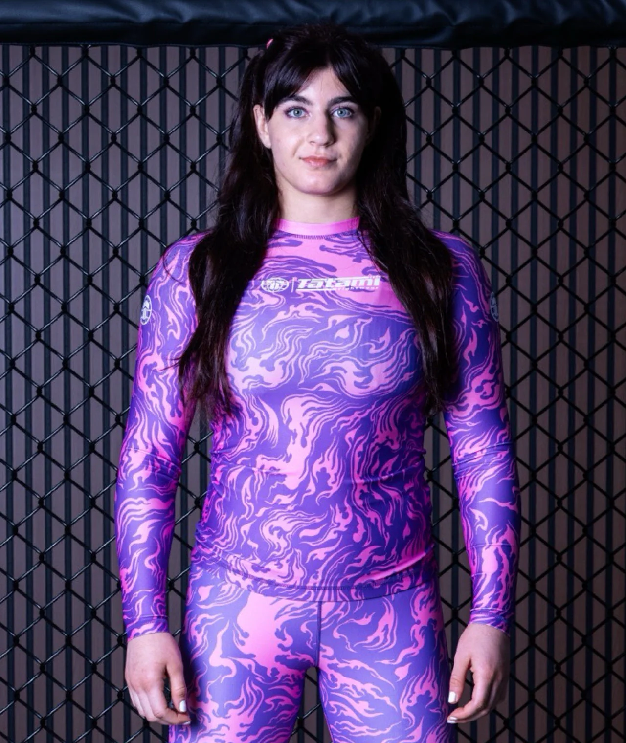Ladies Helena Rash Guard - Lava Pink - Image 2