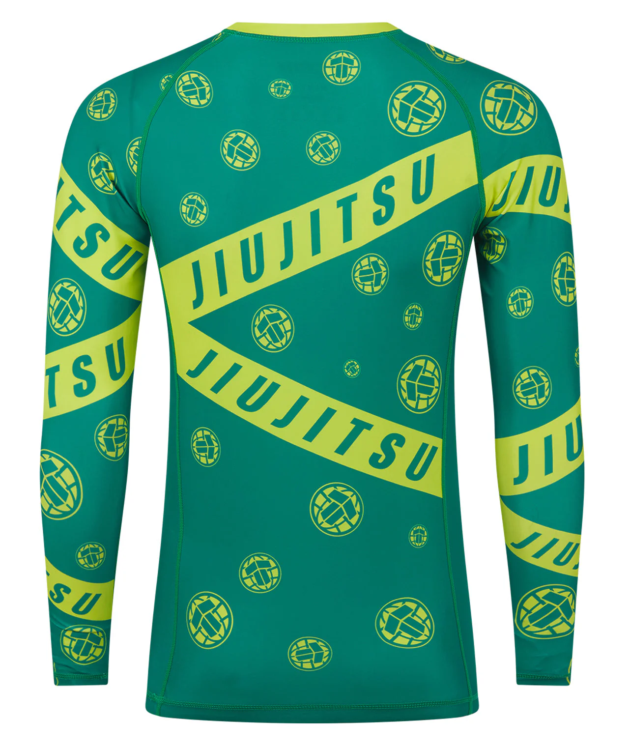 Mens Helena Taped Rash Guard - Green & Yellow - Image 2
