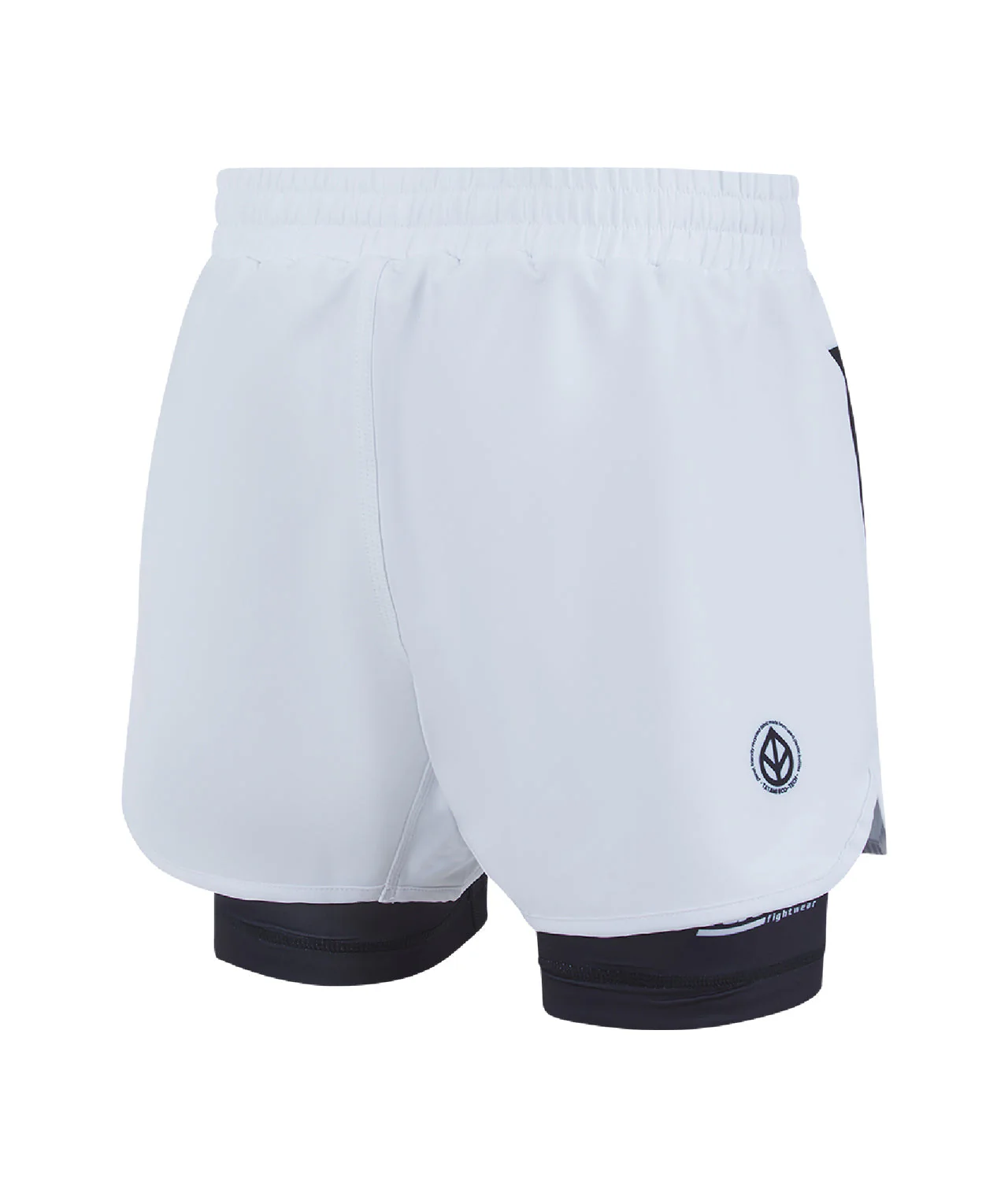 IBJJF Ranked Hybrid Shorts - Black & White - Image 4