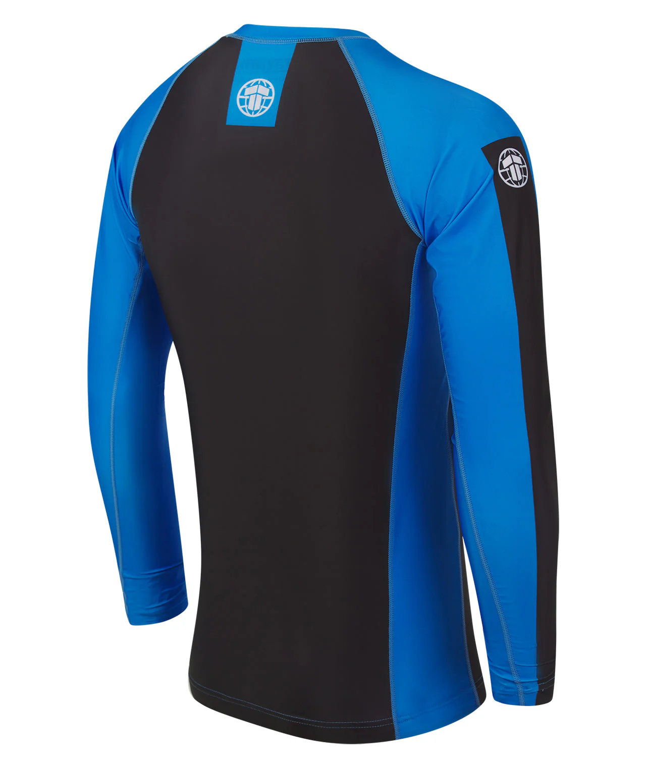 IBJJF Ranked Long Sleeve Rash Guard - Blue - Image 4