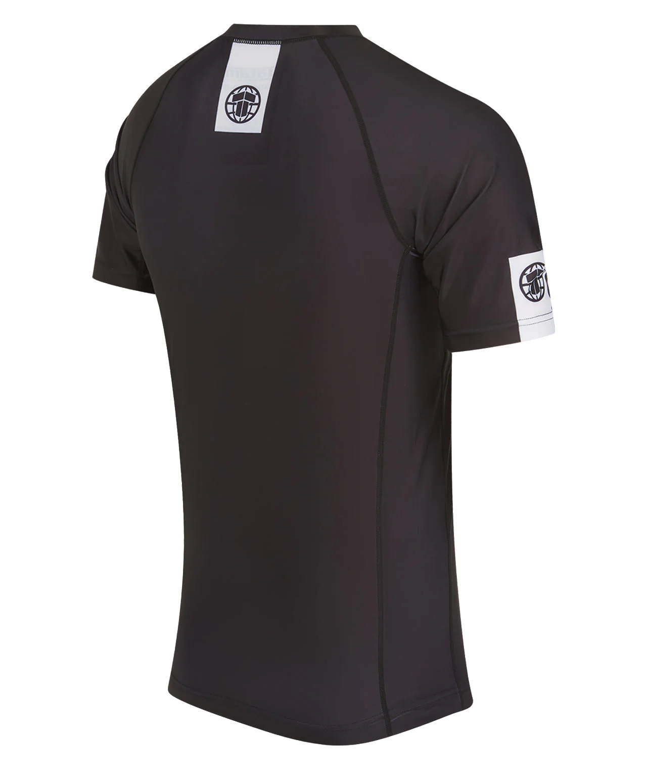 IBJJF Ranked Short Sleeve Rash Guard - Black - Image 4