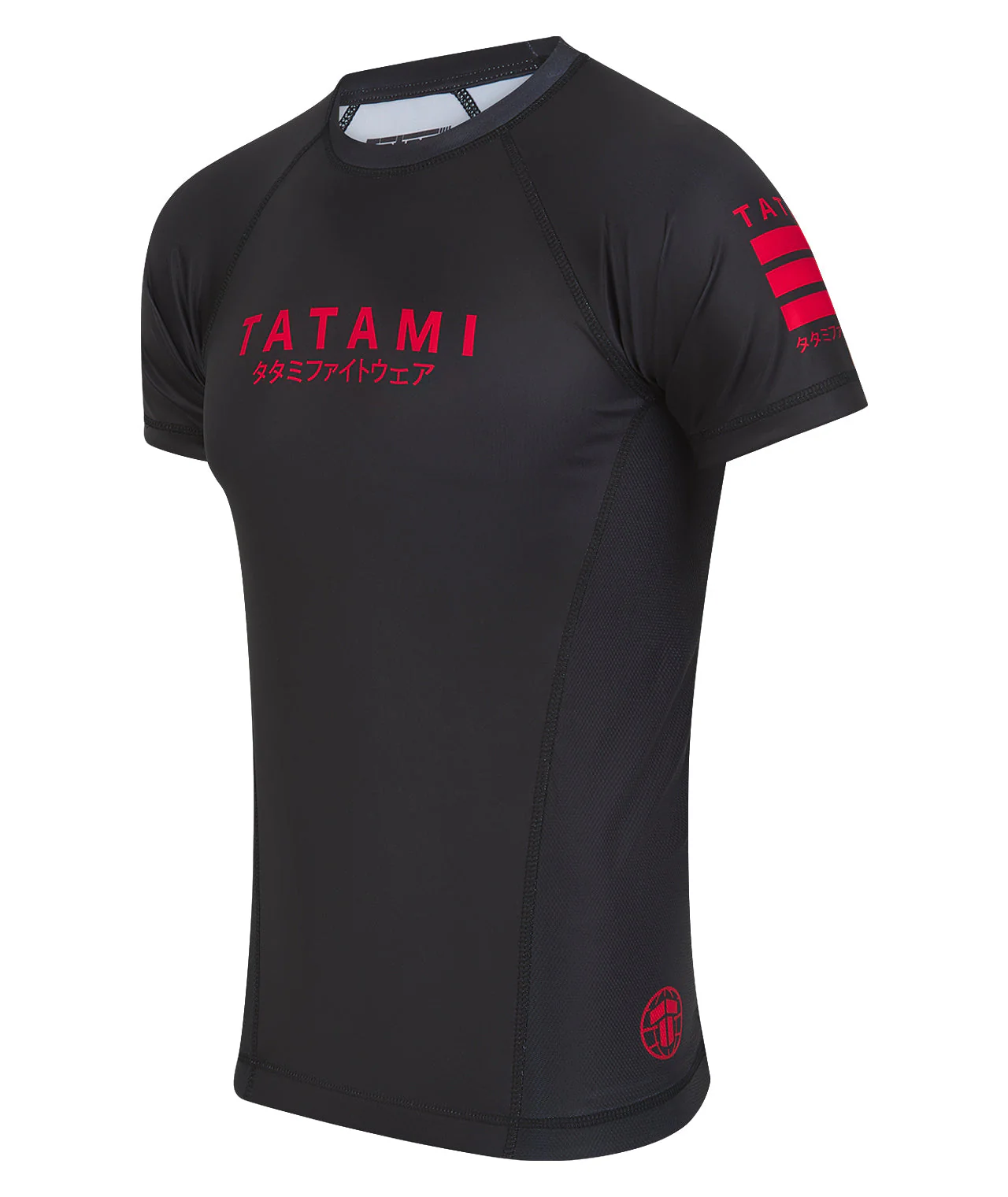 Katakana V2 Short Sleeve Rash Guard - Black - Image 3