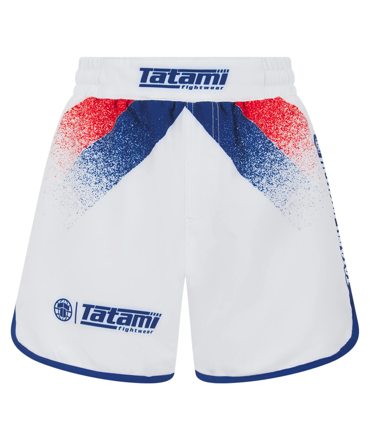 Kids Abstract Shorts - White & Navy