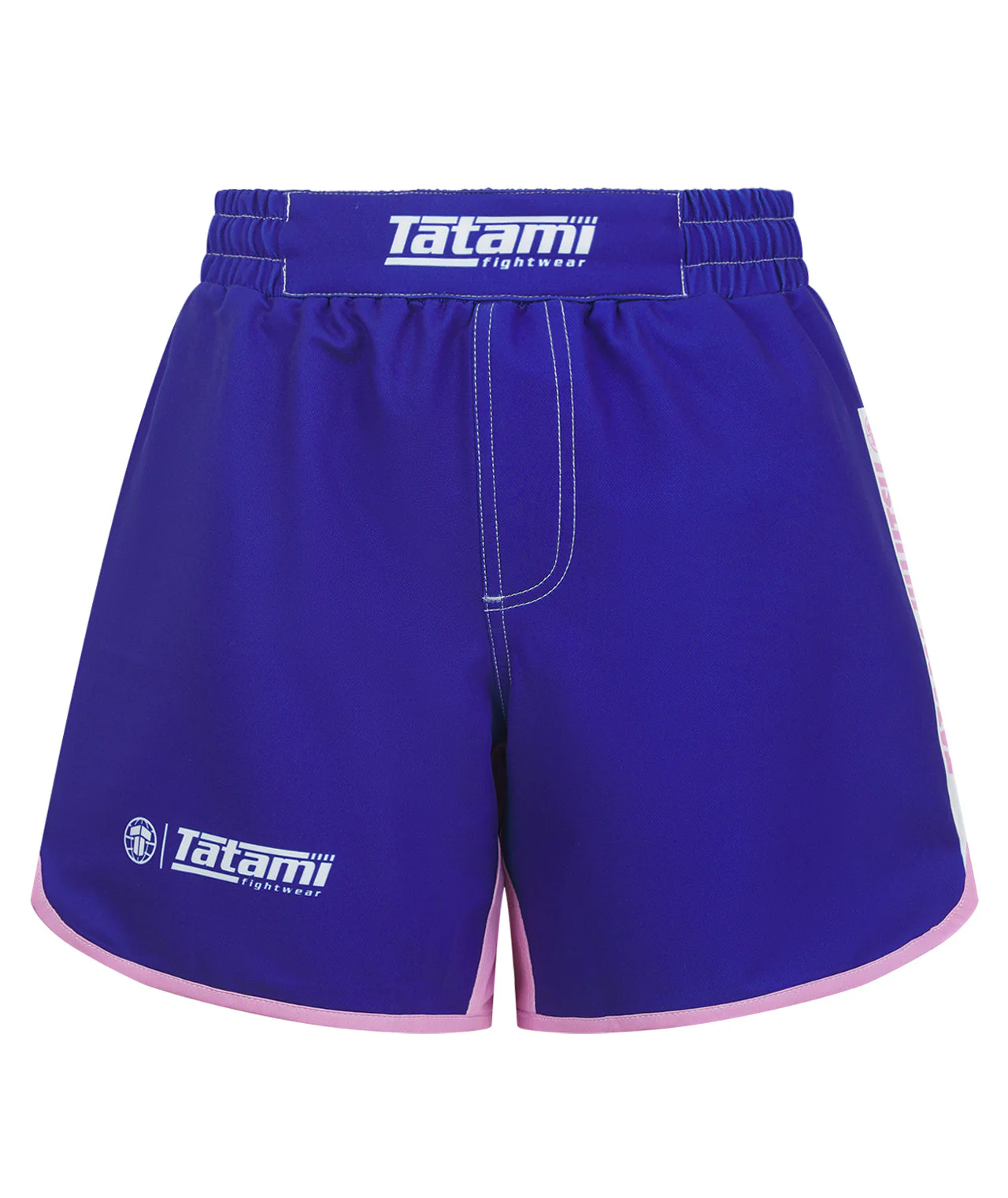 Kids Contrast Grappling Shorts - Navy & Pink