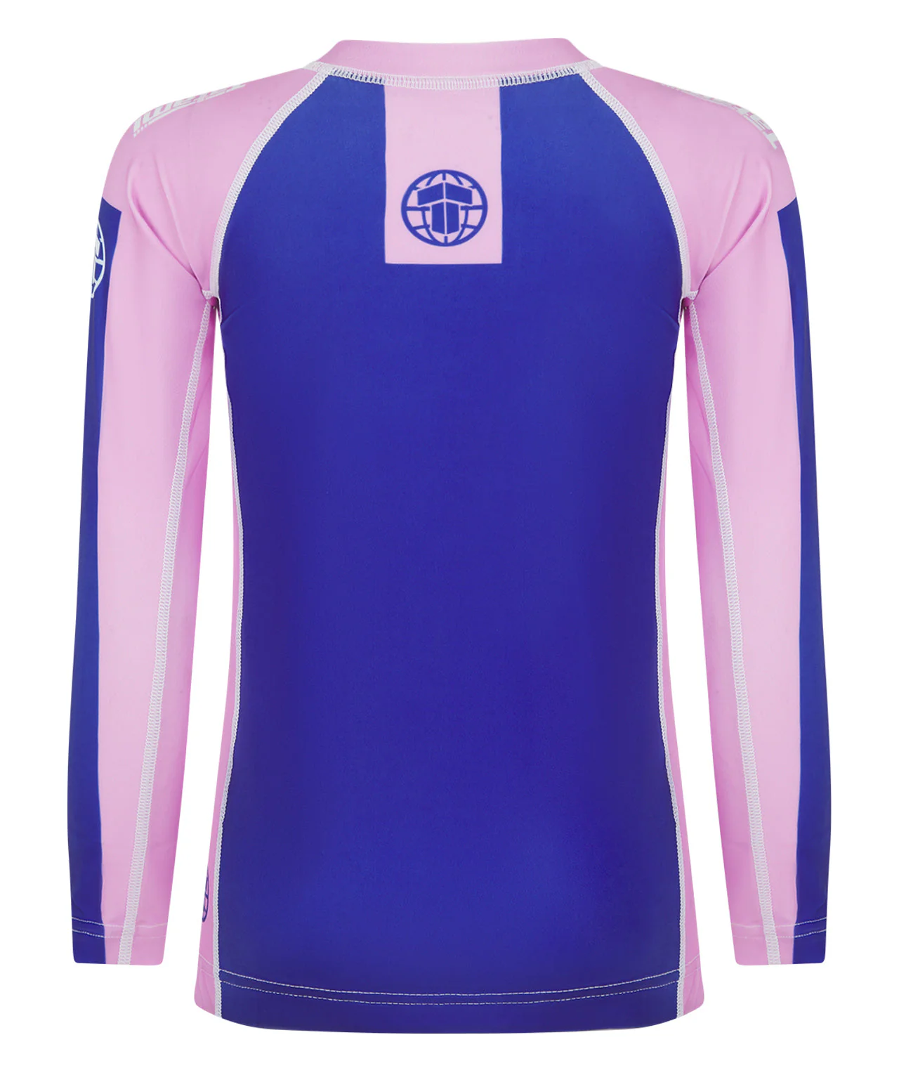 Kids Contrast Long Sleeve Rash Guard - Navy & Pink - Image 3
