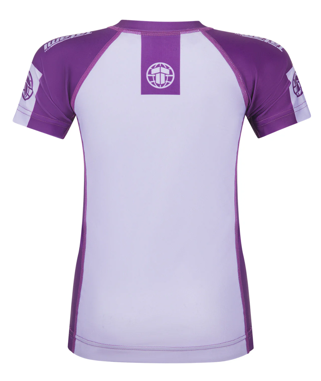 Kids Contrast Short Sleeve Rash Guard - Berry - Image 3