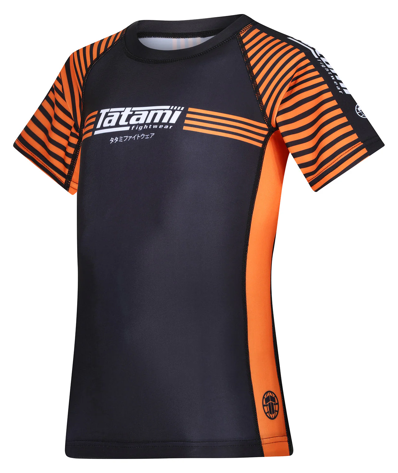 Kids IBJJF Ranked Rash Guard - Orange - Image 3