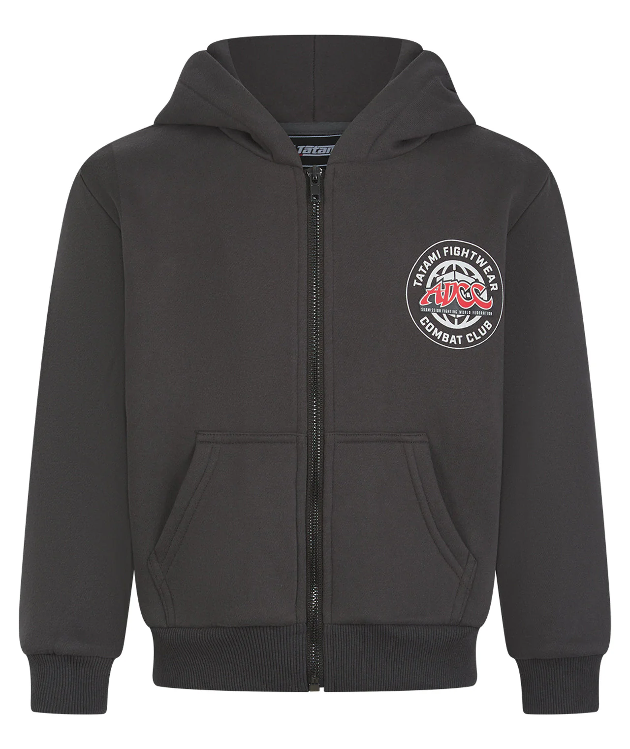 Kids Tatami X ADCC Combat Club Oversized Zip Hoodie - Grey