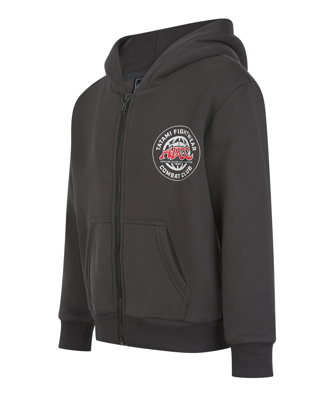 Kids Tatami X ADCC Combat Club Oversized Zip Hoodie - Grey - Image 3