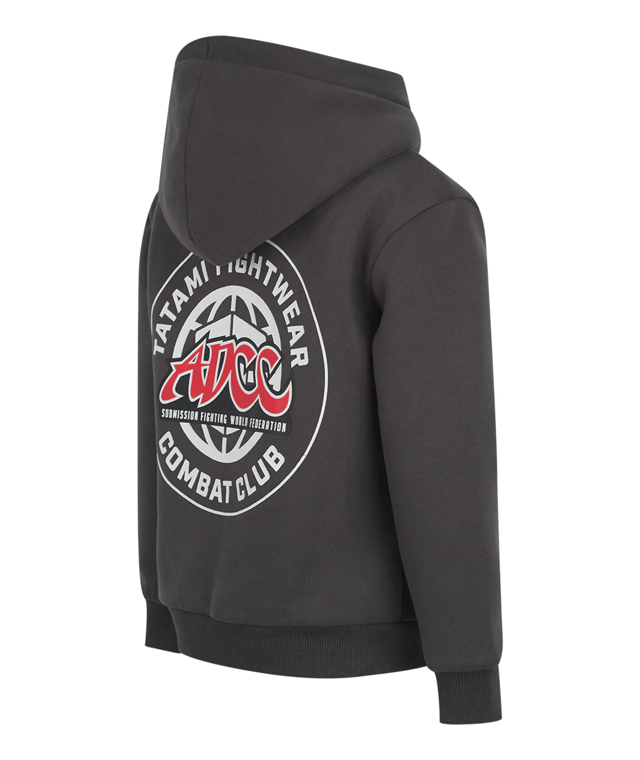 Kids Tatami X ADCC Combat Club Oversized Zip Hoodie - Grey - Image 4
