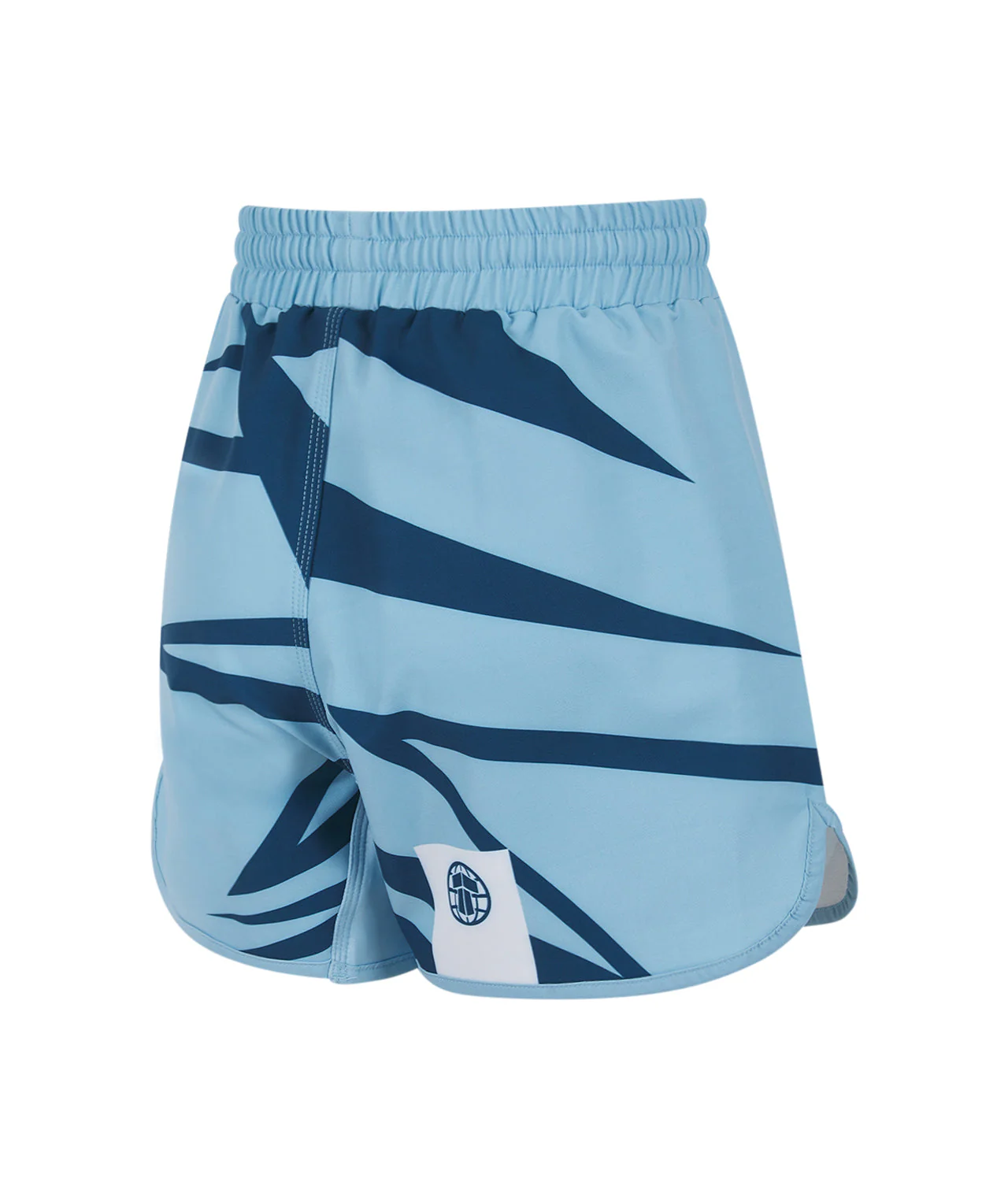 Ladies Abstract High Cut Shorts - Light Blue - Image 4
