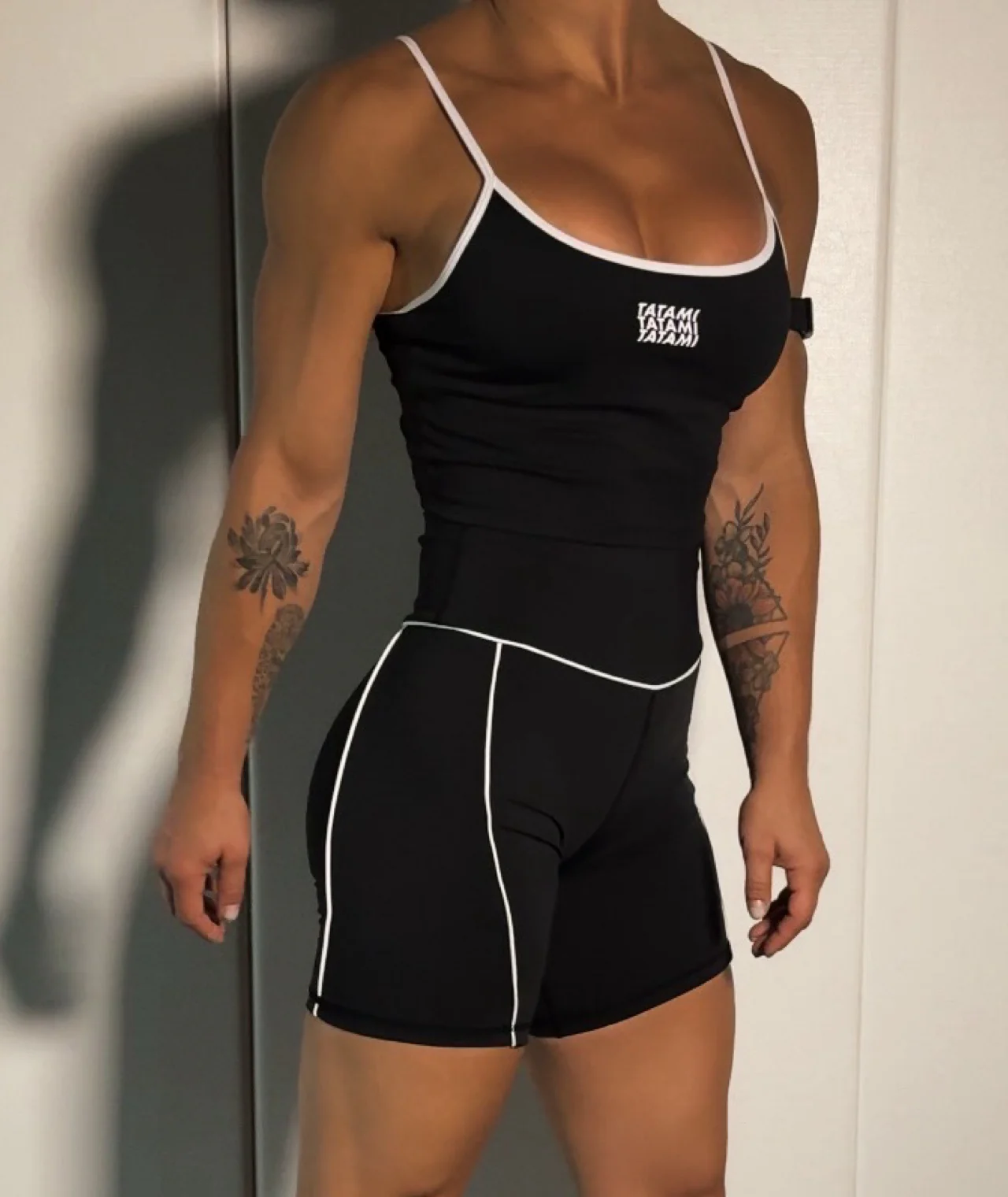 Ladies Contour Longline Shorts - Black - Image 2