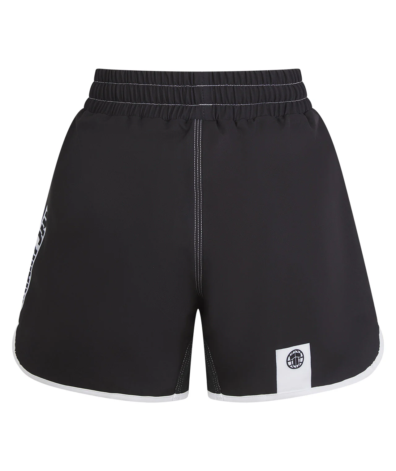 Ladies Contrast High Cut Shorts - Black & White - Image 3
