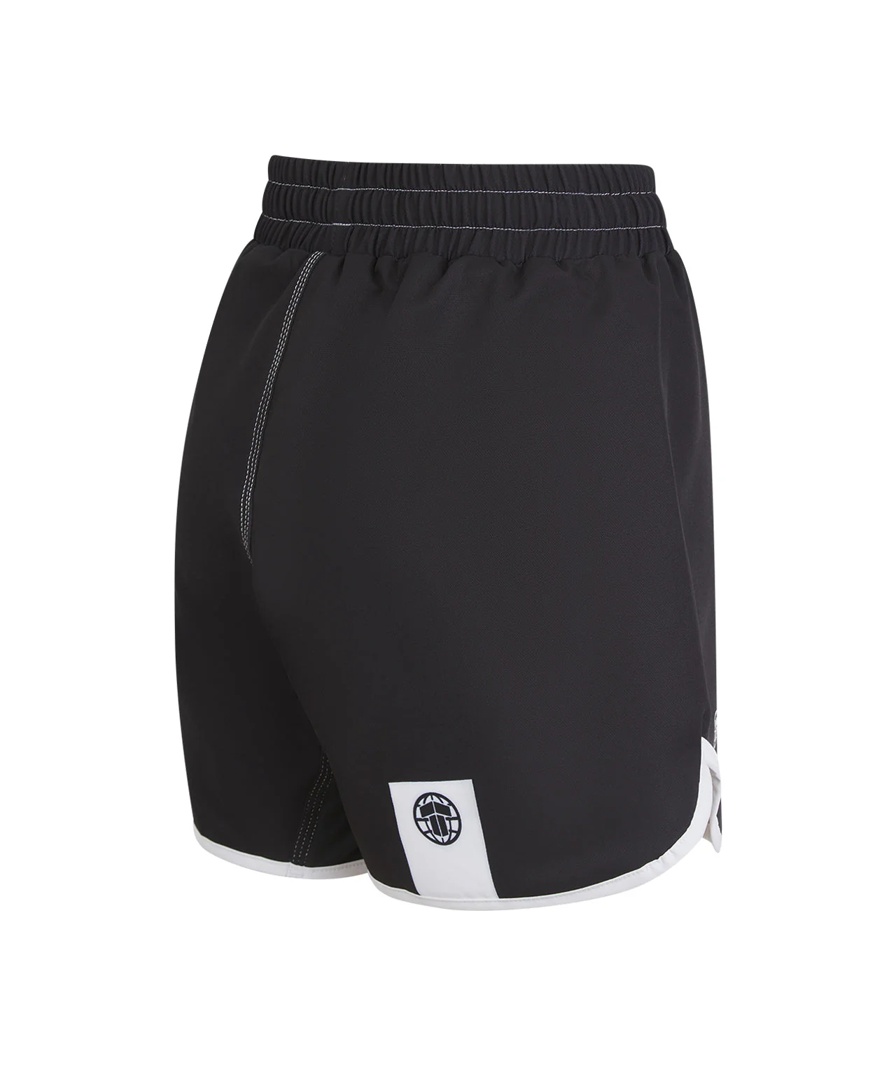 Ladies Contrast High Cut Shorts - Black & White - Image 4