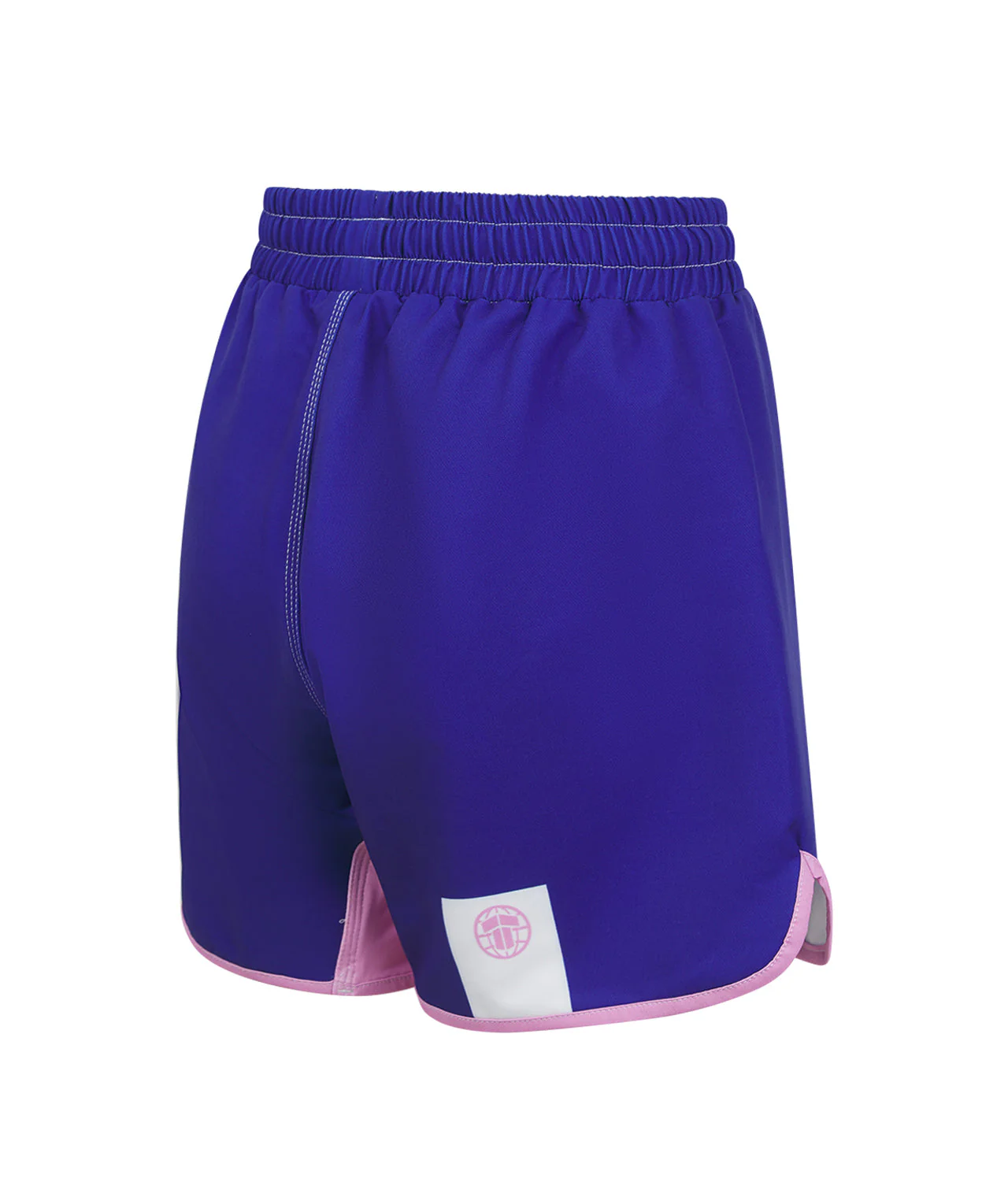 Ladies Contrast High Cut Shorts - Navy & Pink - Image 5