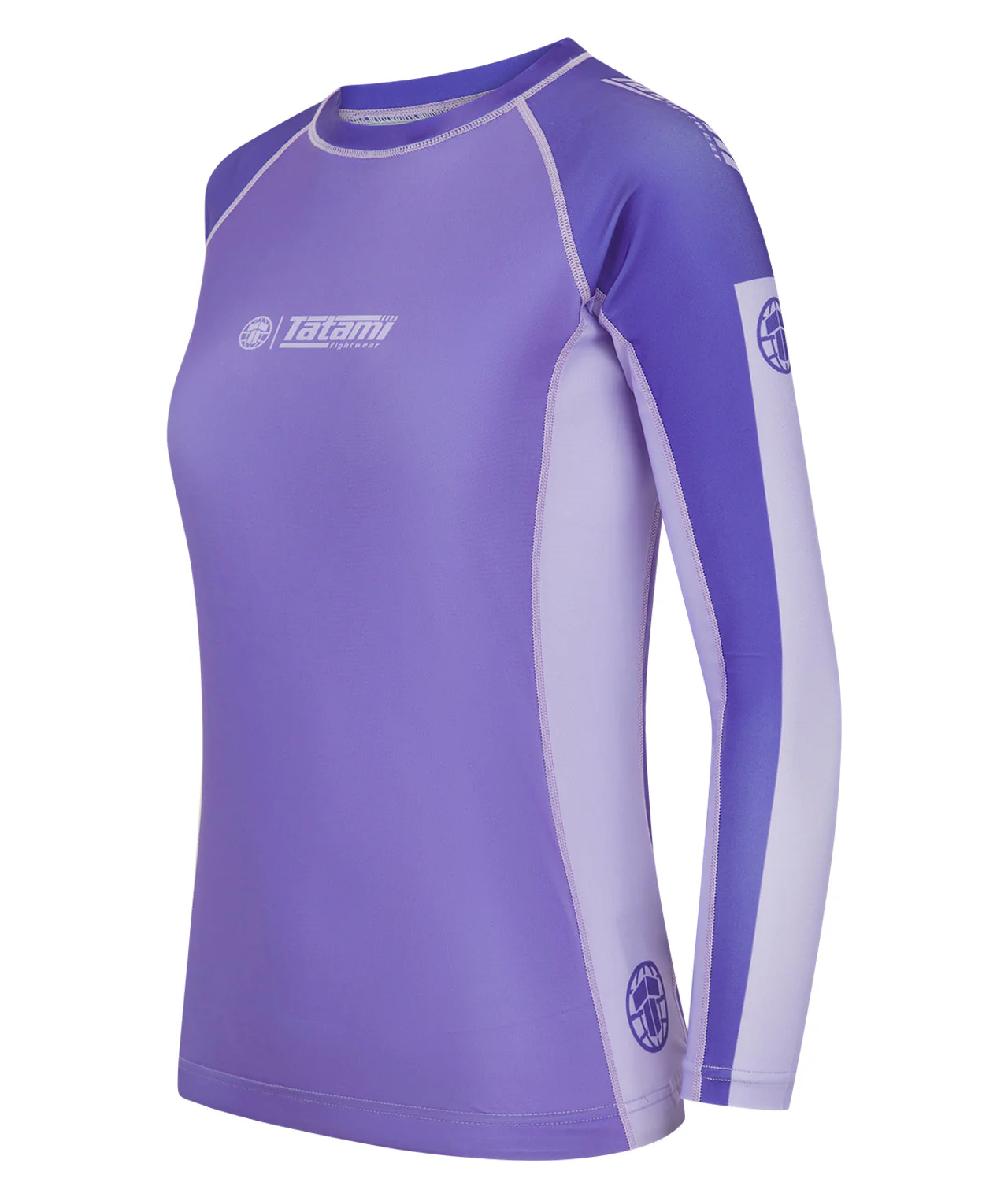 Ladies Contrast Long Sleeve Rash Guard - Purple - Image 3