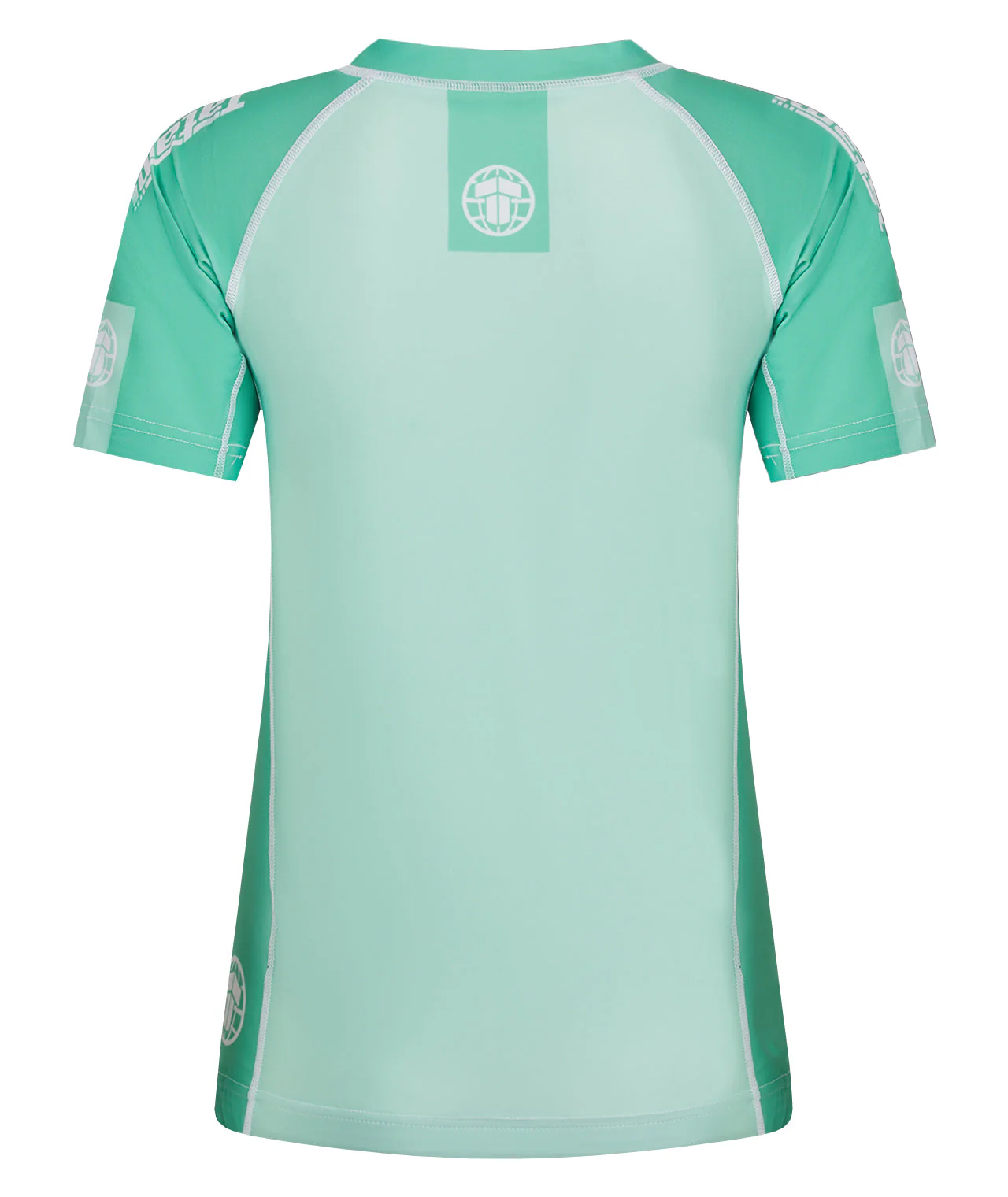 Ladies Contrast Short Sleeve Rash Guard - Mint & White - Image 4