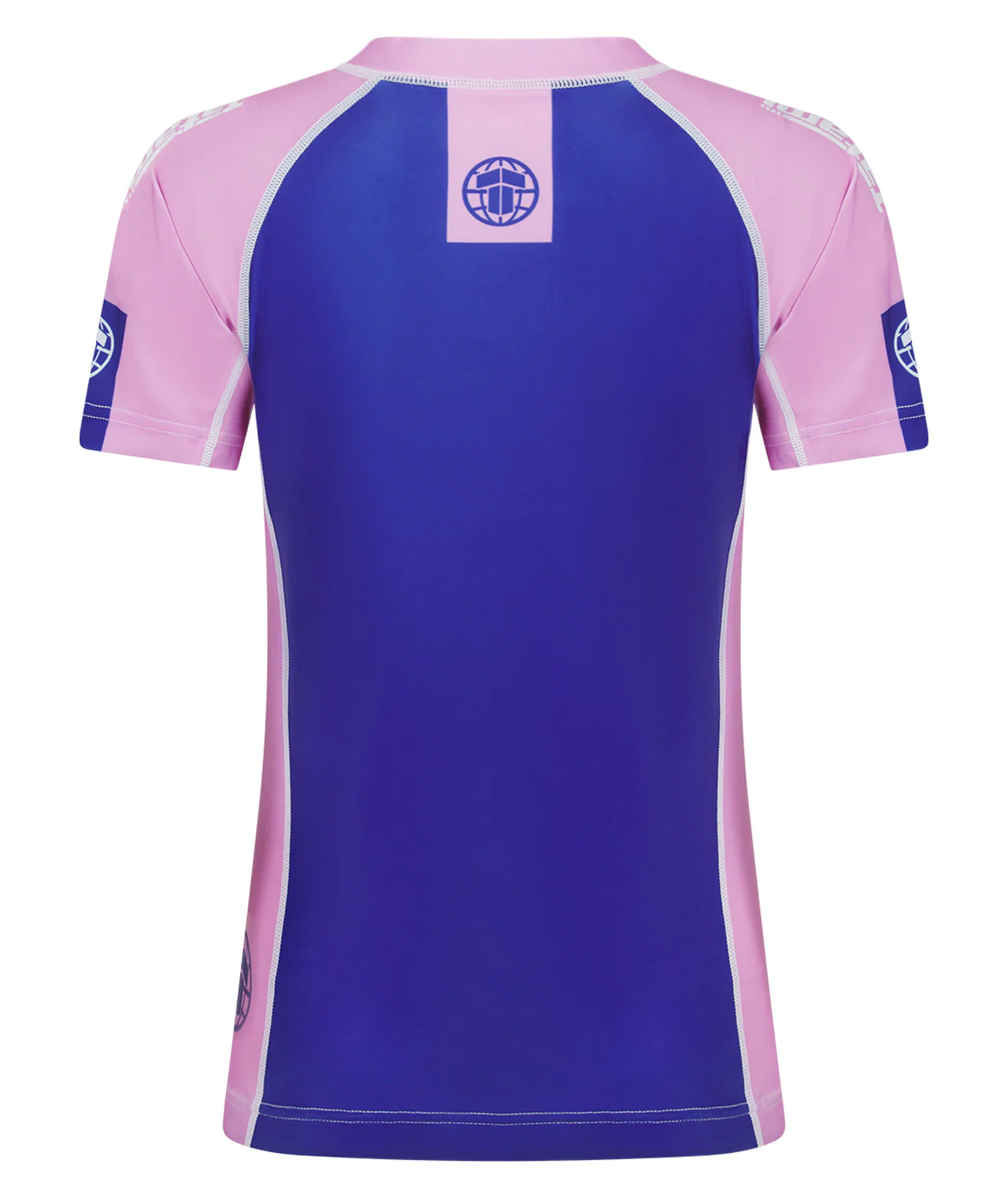 Ladies Contrast Short Sleeve Rash Guard - Navy & Pink - Image 4