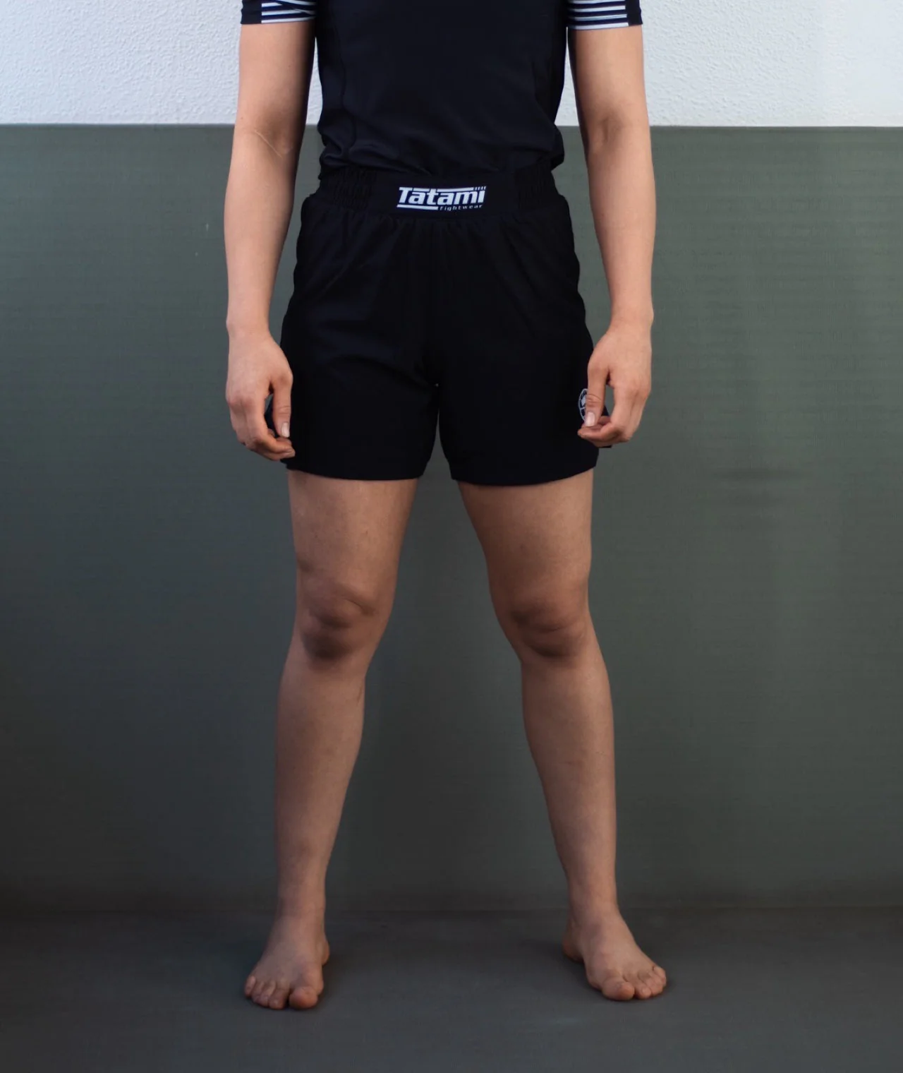 Ladies Dual Layer Grappling Shorts - Black - Image 2