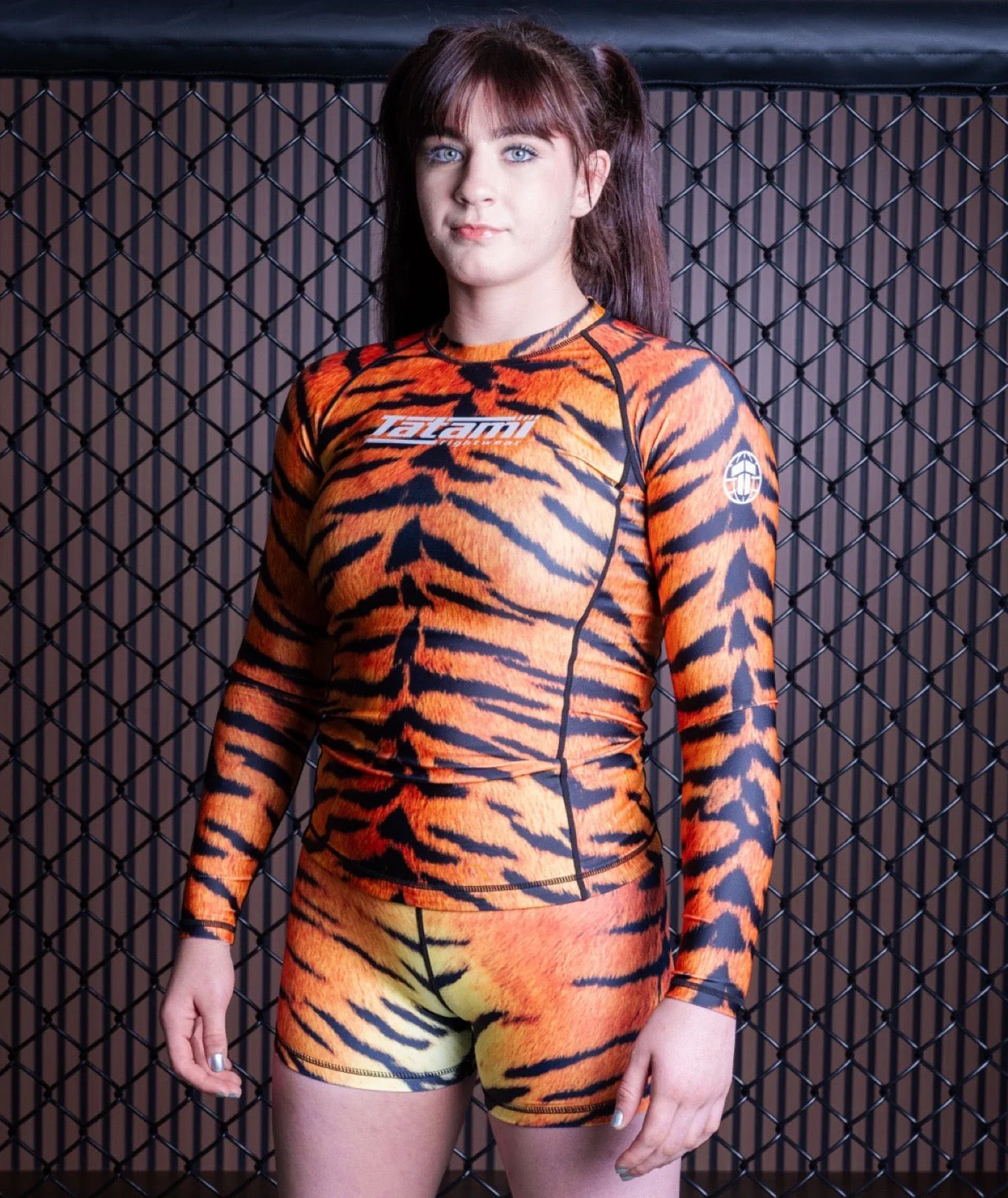 Ladies Helena Long Sleeve Rash Guard - Tiger - Image 2