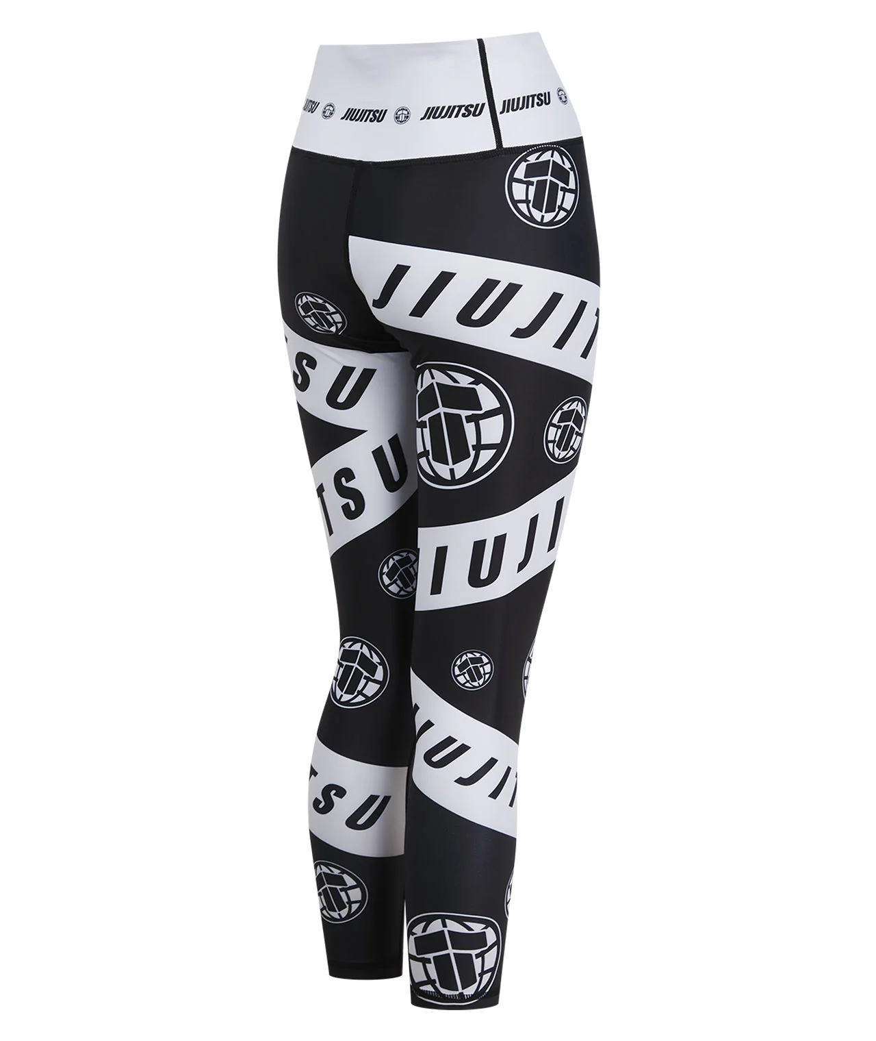 Ladies Helena Taped Leggings - Black & White - Image 4
