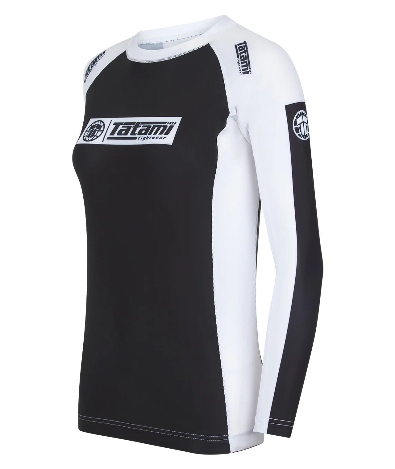 Ladies IBJJF Ranked Long Sleeve Rash Guard - White - Image 2