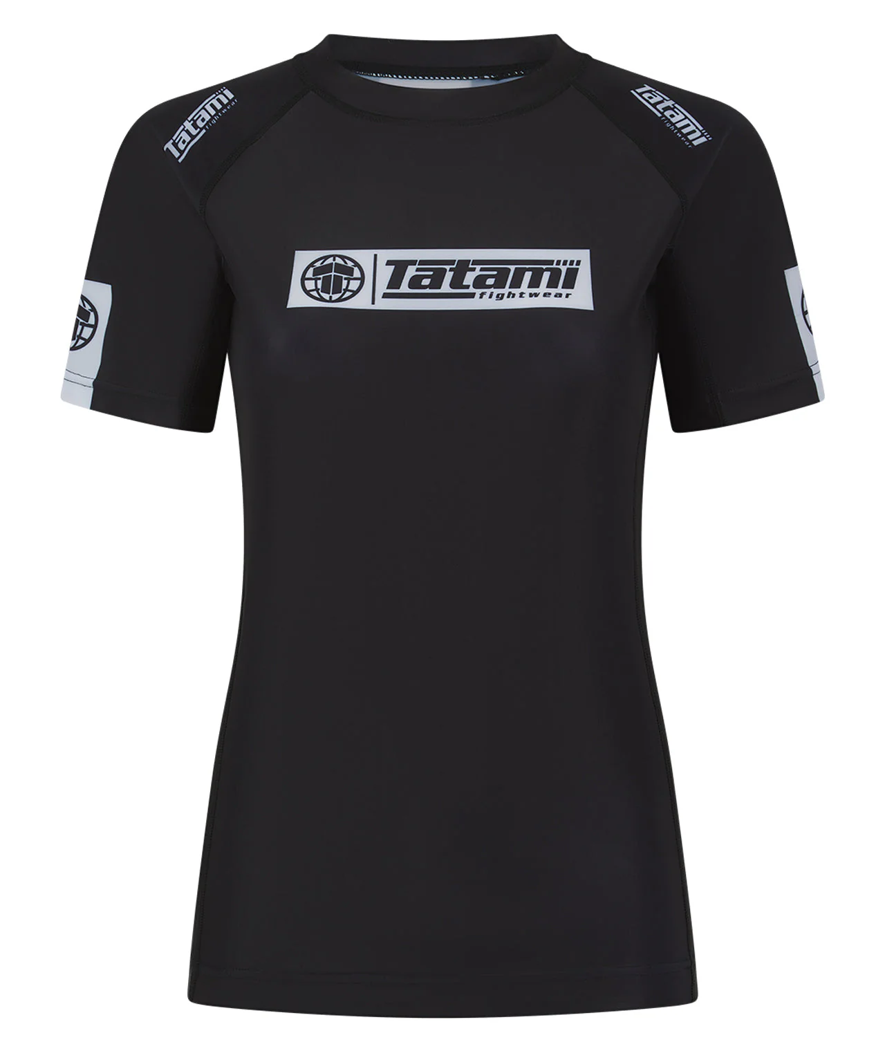 Ladies IBJJF Ranked Short Sleeve Rash Guard - Black