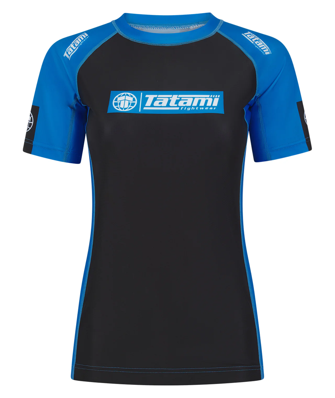 Ladies IBJJF Ranked Short Sleeve Rash Guard - Blue