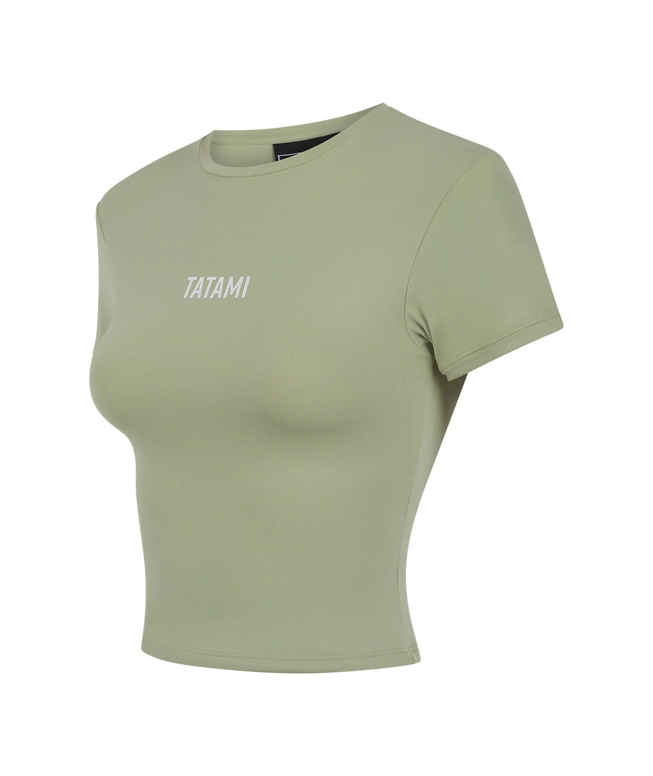 Ladies Luxe Cropped T-Shirt - Sage - Image 3