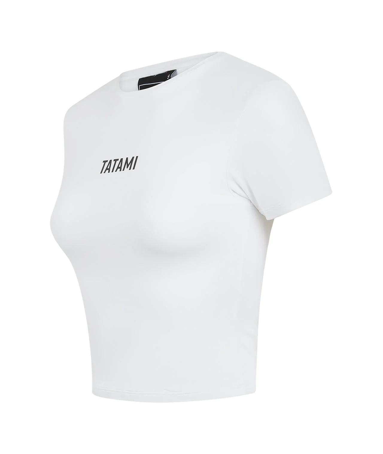Ladies Luxe Cropped T-Shirt - White - Image 3