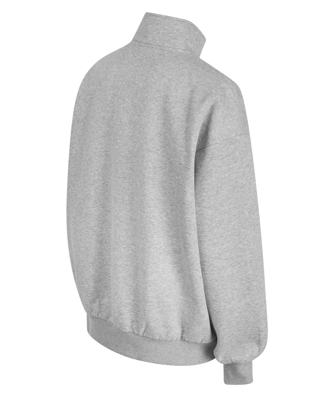 Ladies Quarter Zip Jumper - Grey Marl - Image 5