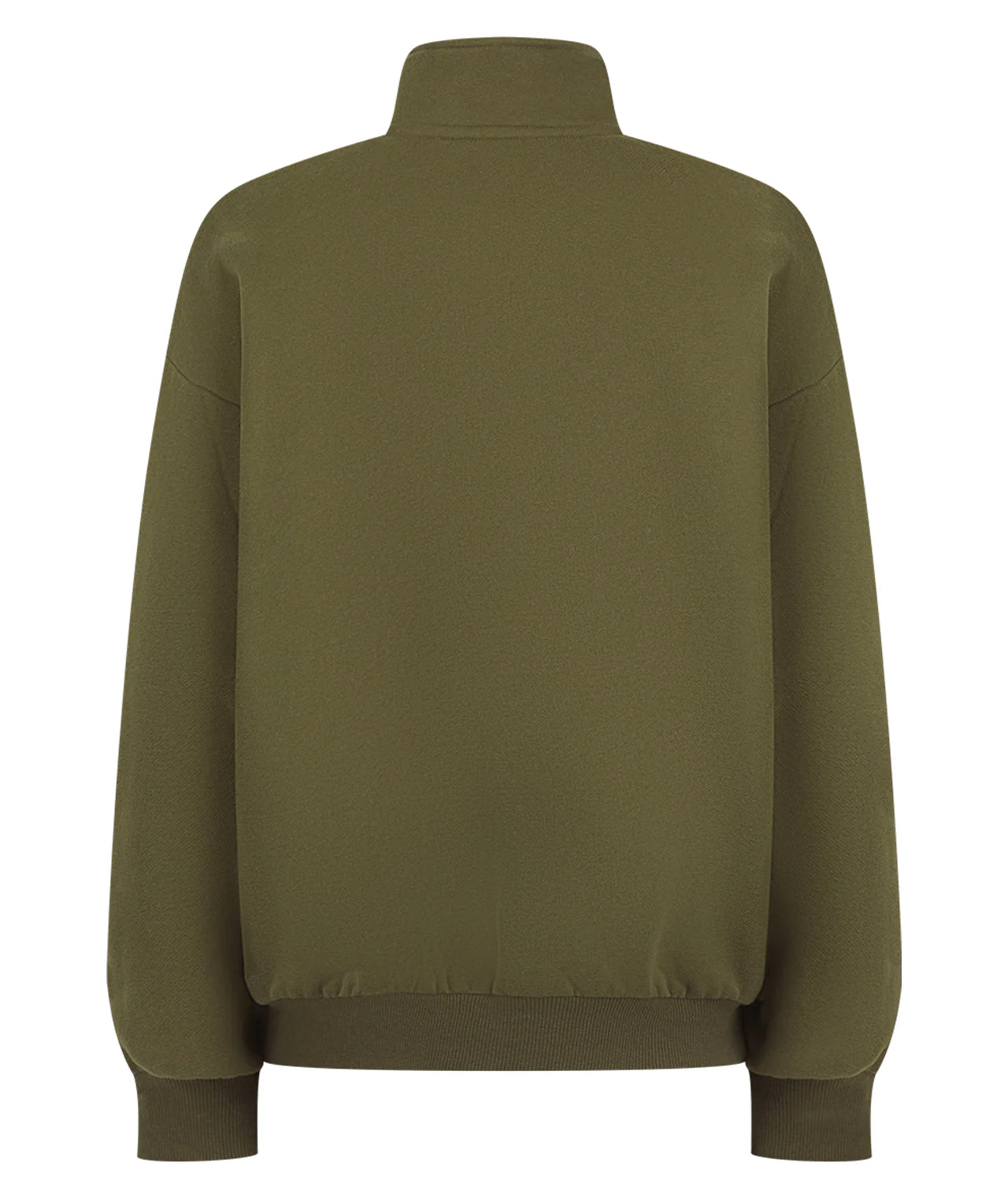 Ladies Quarter Zip Jumper - Khaki - Image 3