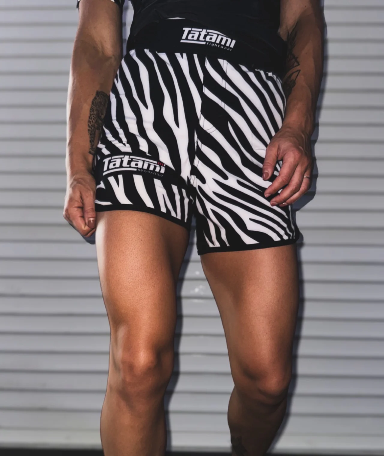 Ladies Recharge Grappling Shorts - Zebra - Image 2