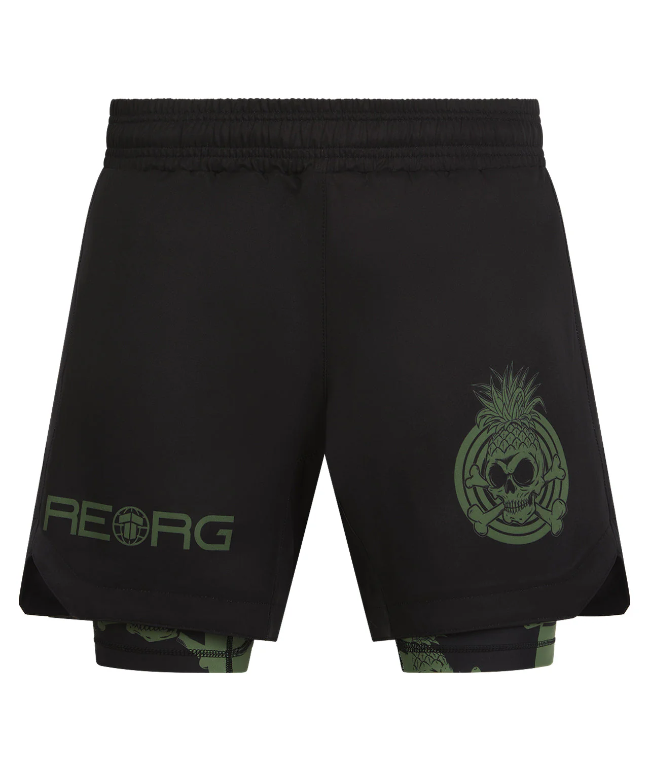 Reorg Hybrid Shorts - Khaki Striped