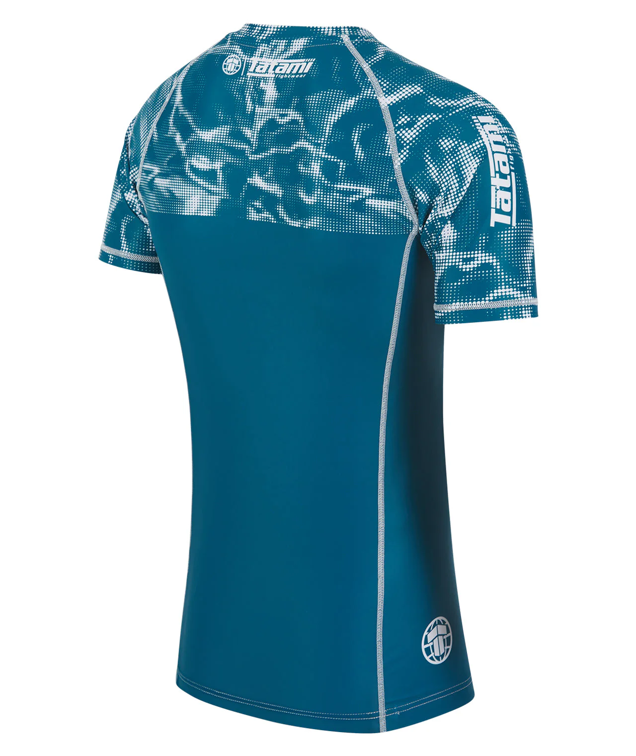 Smoke Short Sleeve Rash Guard - Teal - Image 4