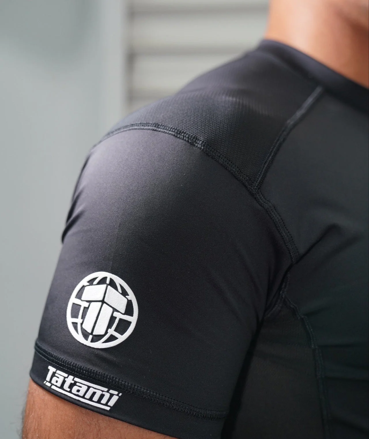 Tatami Pro Rash Guard - White on Black - Image 6