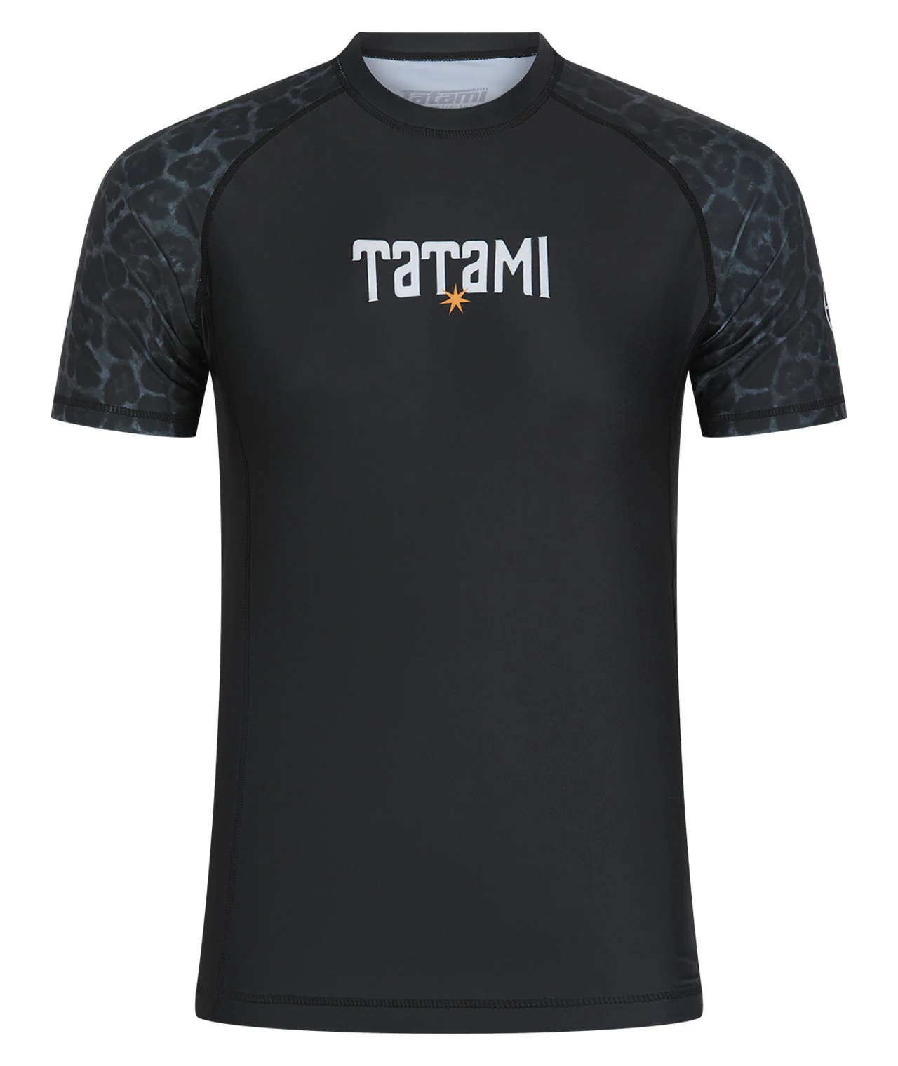 Tatami Short Sleeve Rash Guard - Black Leopard