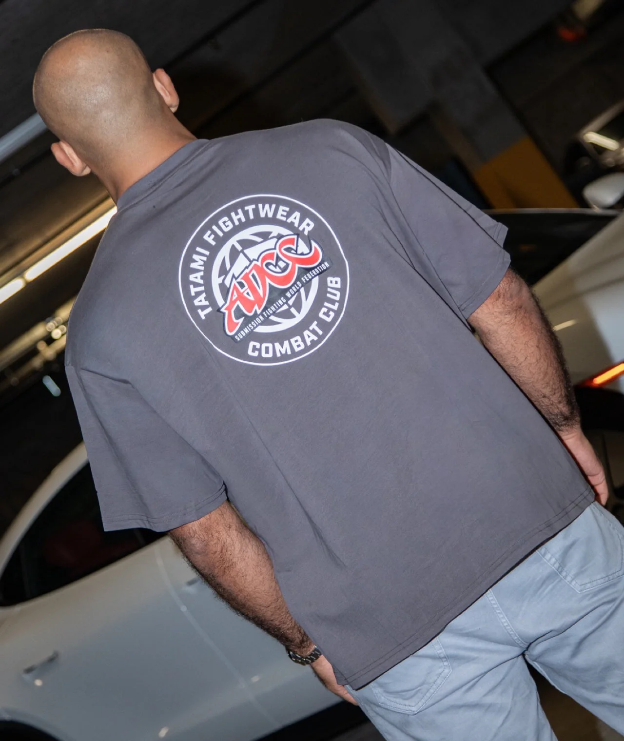 Tatami X ADCC Combat Club Oversized T-Shirt - Grey - Image 6